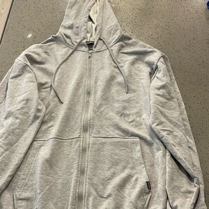 Eddie Bauer size XL soft gray zipper hoodie sweatshirt